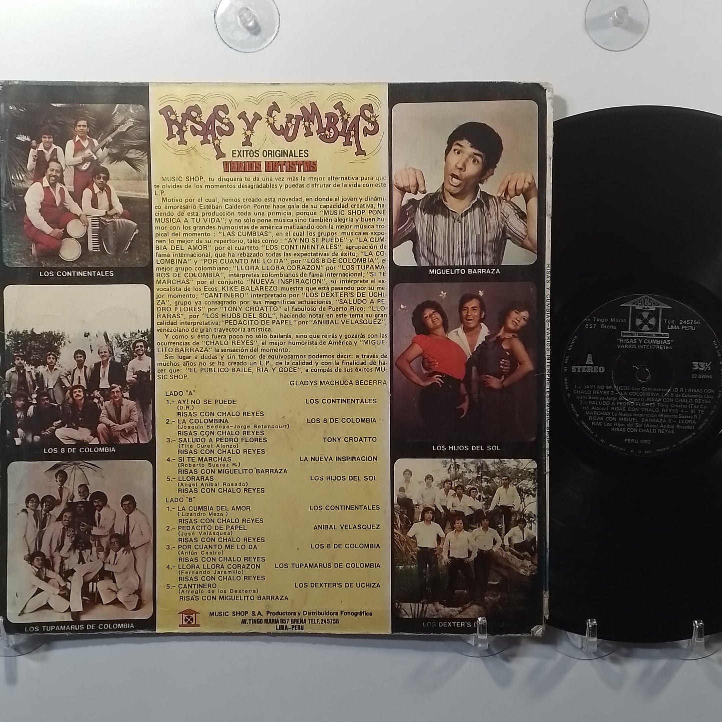lp risas y cumbias los hijos del sol los dexters de uchiza los continentales varios made peru 1982 humor cumbia