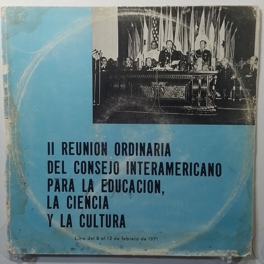 x2 lp juan velasco alvarado 2 reunion ordinaria del consejo intermericano made peru 1971 gatefold historico