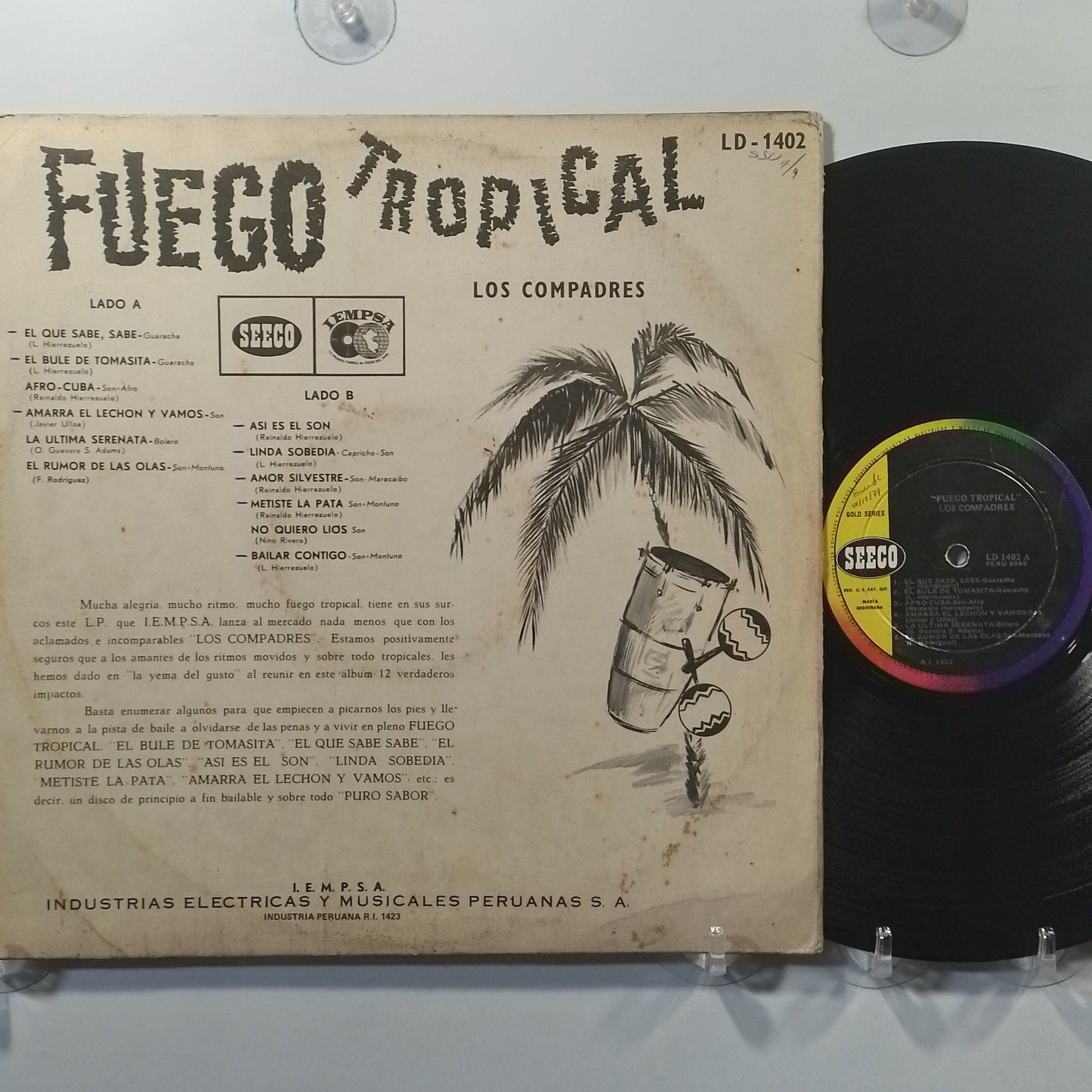 lp los compadres fuego tropical made peru 1971 latin tropical