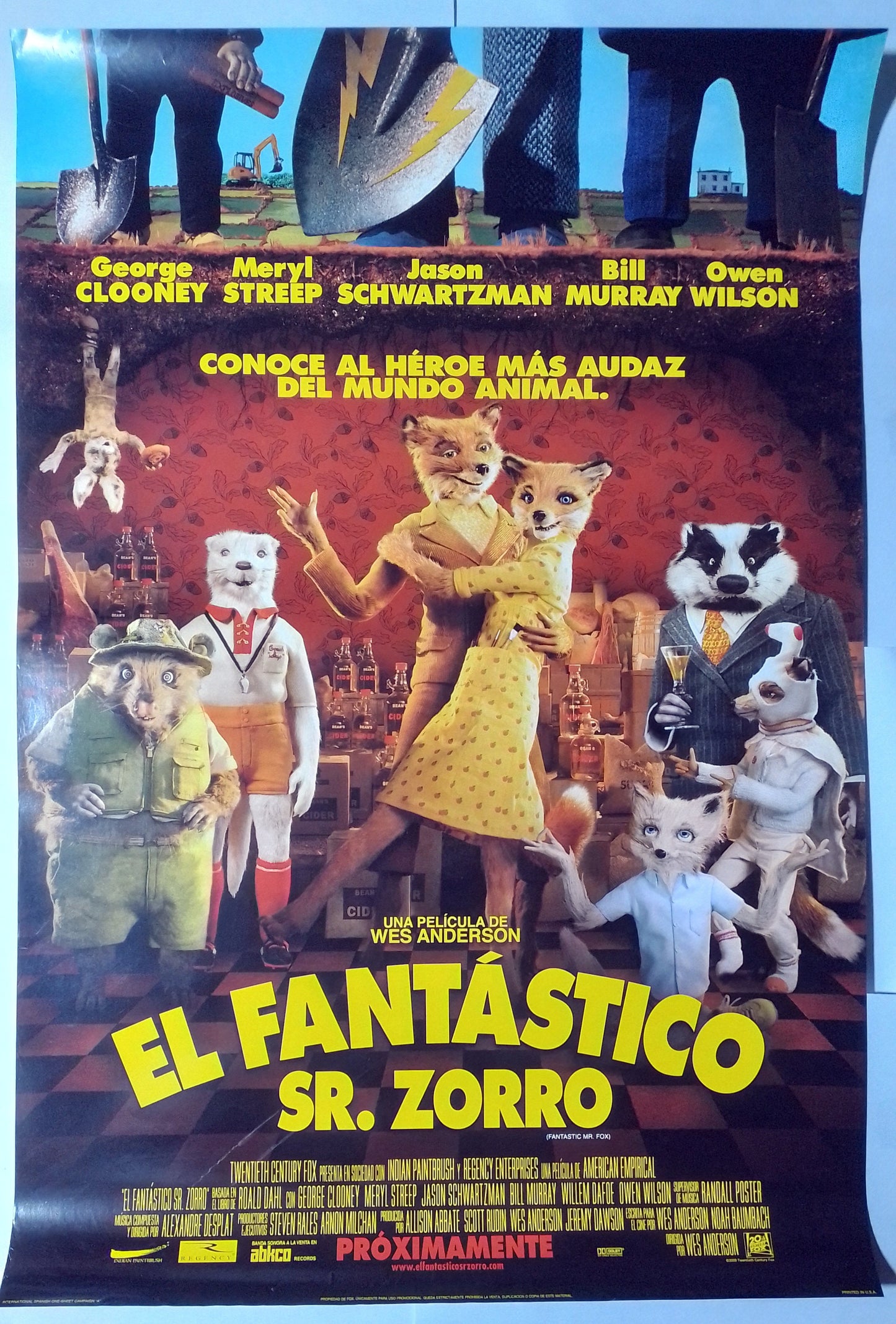 poster cine original el fantastico sr zorro