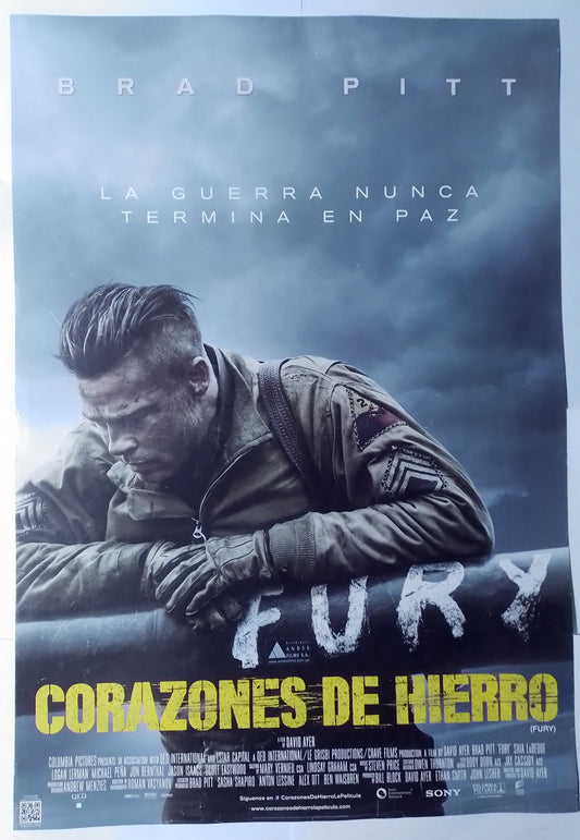 poster cine original corazones de hierro