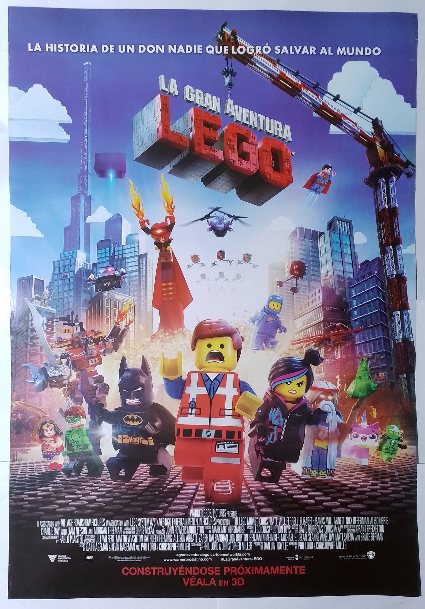 poster cine original la gran aventura lego