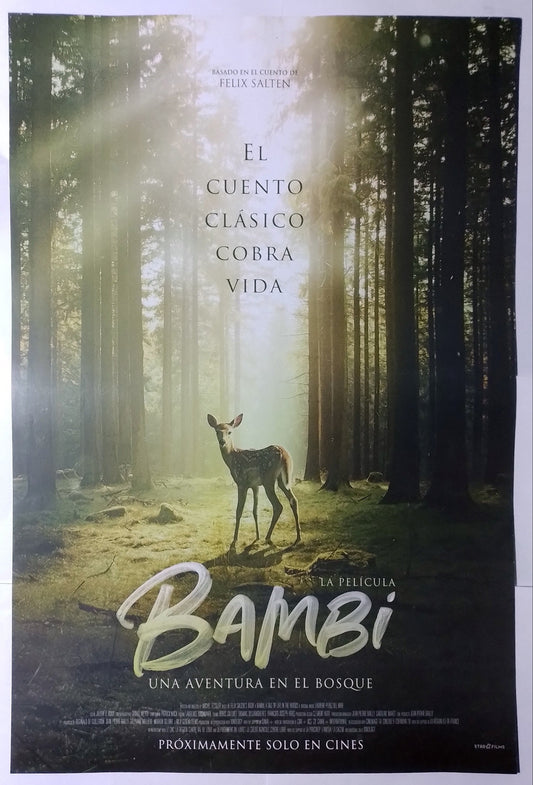 poster cine original bambi una aventura en el bosque
