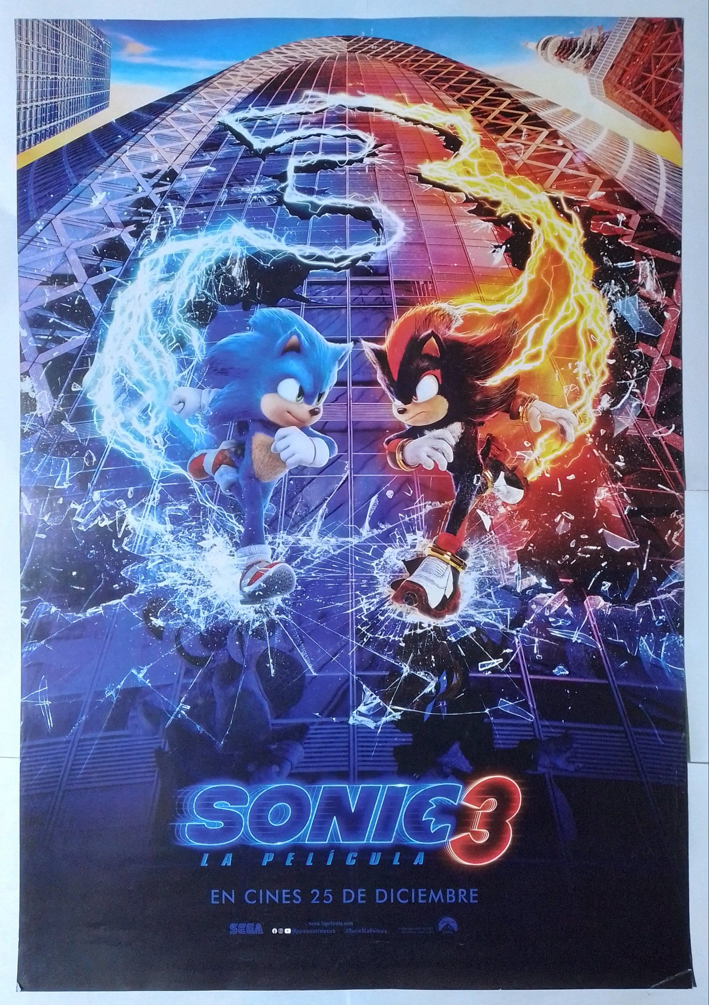 poster cine original sonic 3 la pelicula