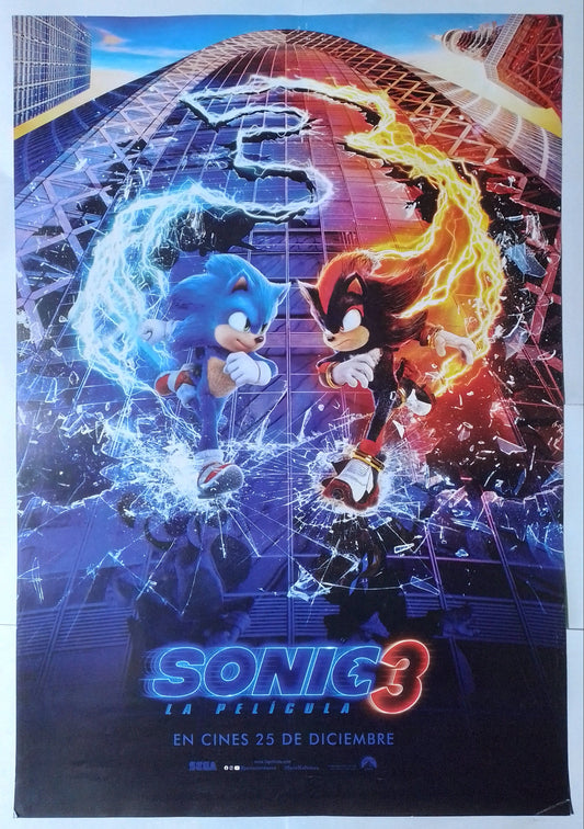 poster cine original sonic 3 la pelicula