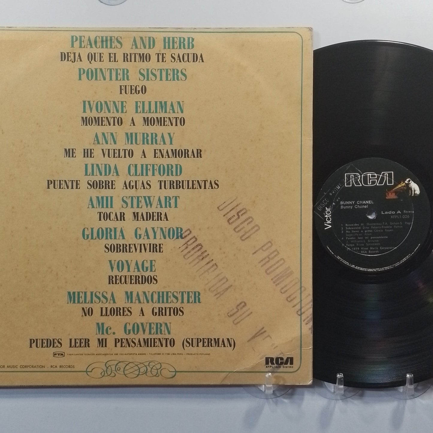 lp Bunny Chanel vol 2 Bruce Springsteen paul simon Dino Fekaris varios made peru 1979 promocional funk disco