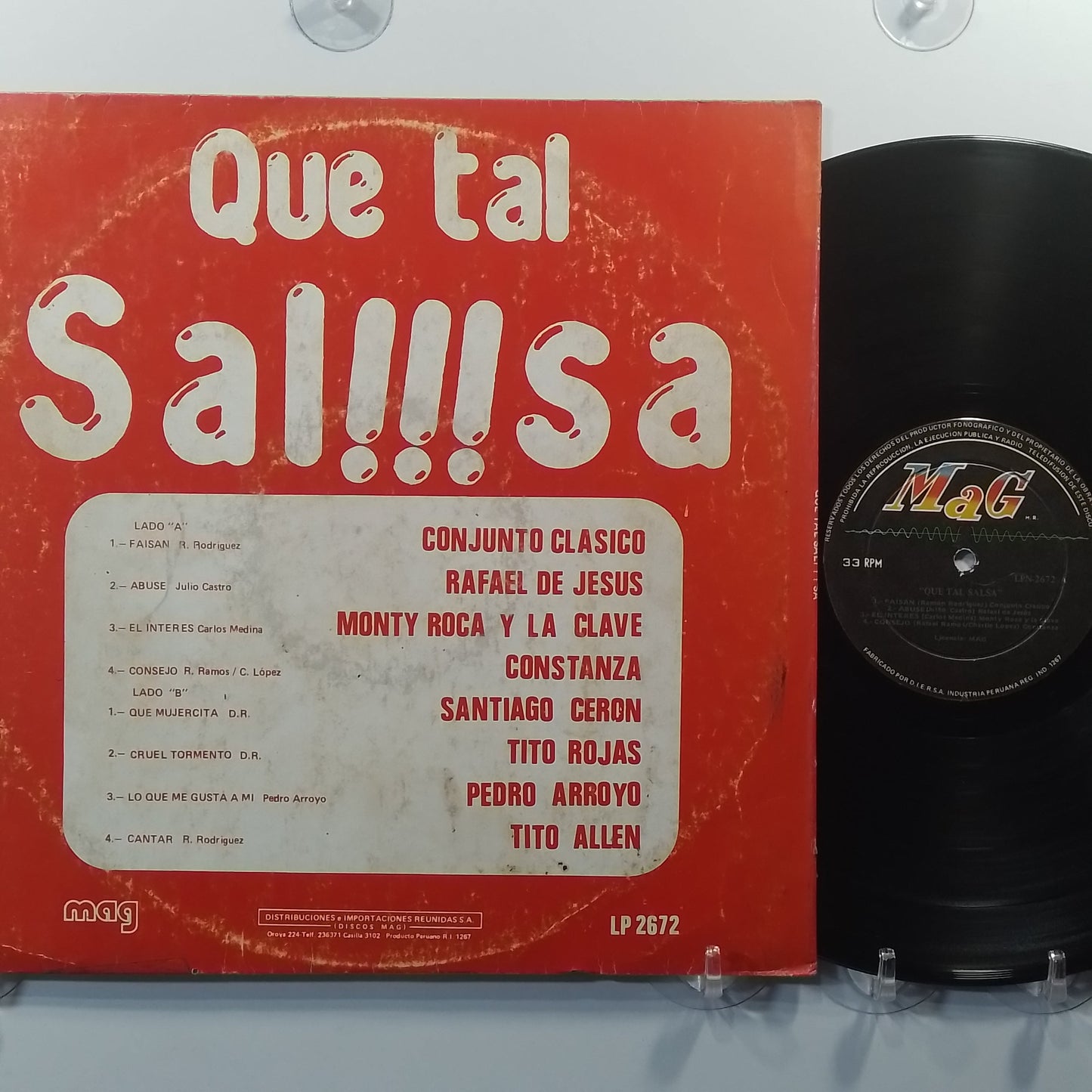 lp Que Tal Salsa Conjunto Clasico Santiago Ceron Pedro Arroyo varios made peru 1980 salsa