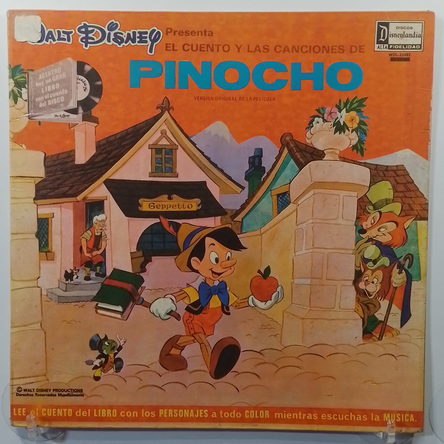 lp pinocho walt disney presenta el cuento y las canciones made peru 1970 gatefold infantil