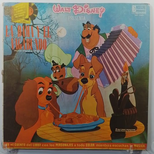 lp la dama y el vagabundo walt disney presenta la dama y el vagabundo made peru 1962 gatefold infantil