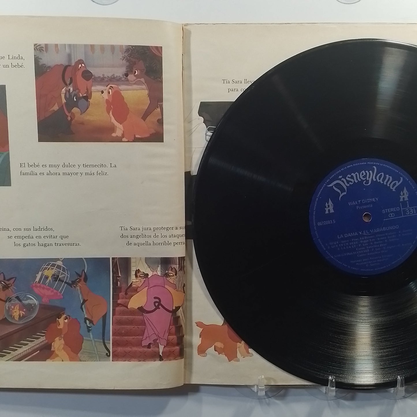 lp la dama y el vagabundo walt disney presenta la dama y el vagabundo made peru 1962 gatefold infantil