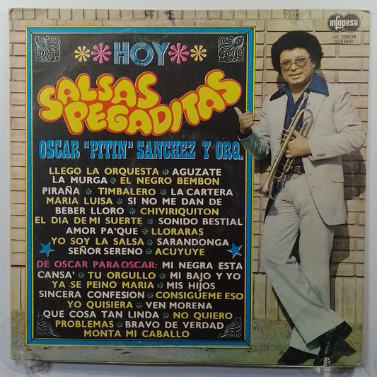 lp Oscar Pitin Sanchez Y Su Orq Hoy Salsas Pegaditas made peru 1981 salsa