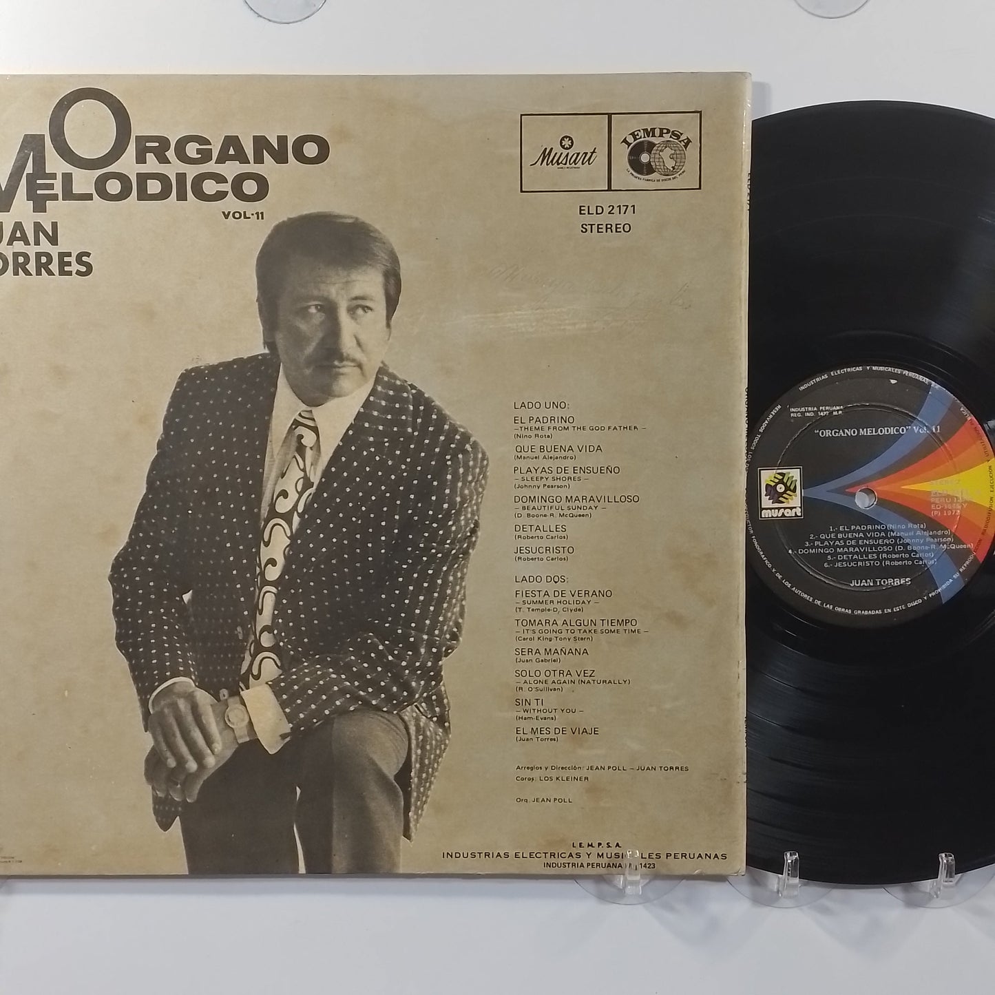 lp Juan Torres Organo Melodico Volumen 11 made peru 1980 latin jazz instrumental