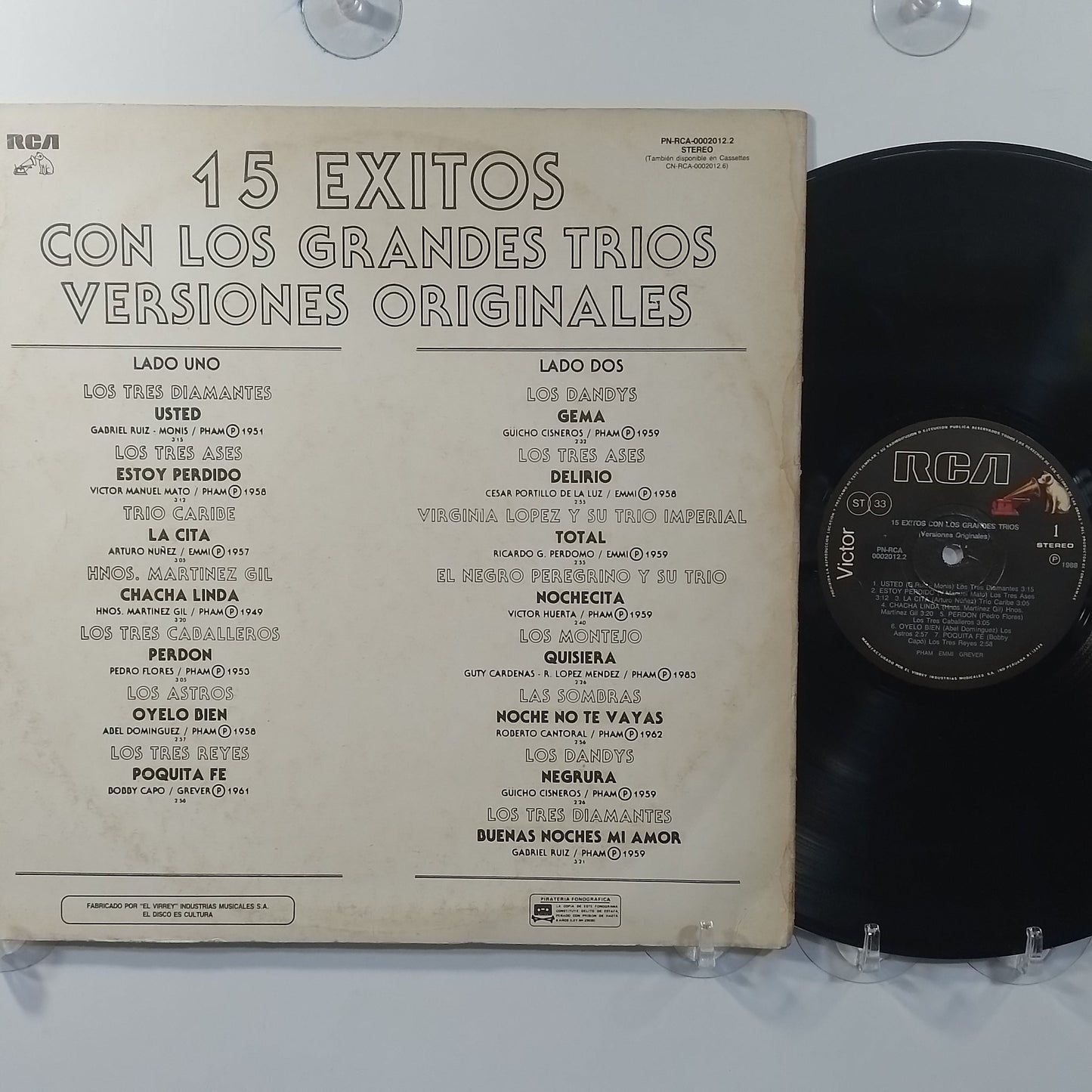 lp 15 Exitos Con Los Grandes Trios Los Tres Diamantes Los Dandys Los Tres Ases varios made peru 1984 bolero latin