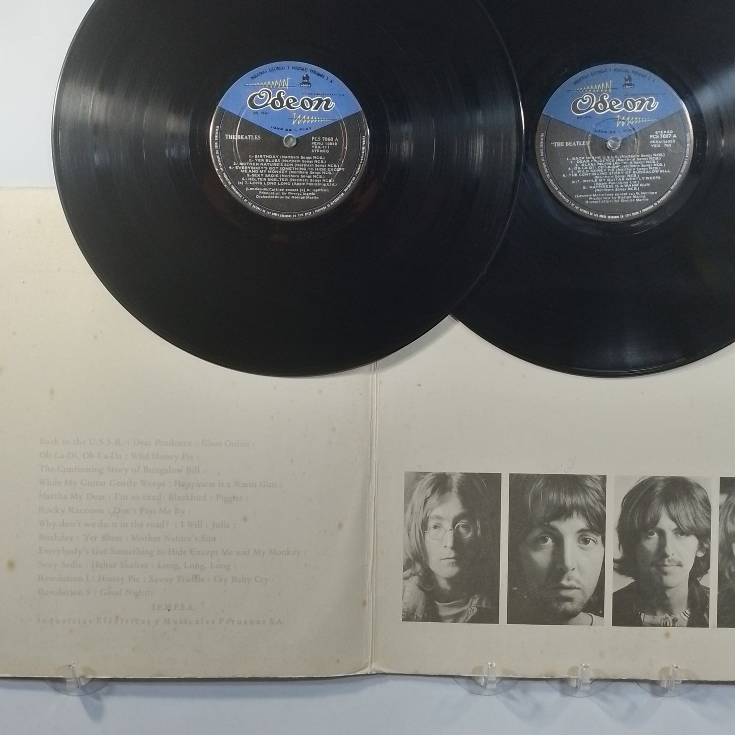 x2 lp The Beatles The Beatles album blanco made peru 1968 gatefold rock