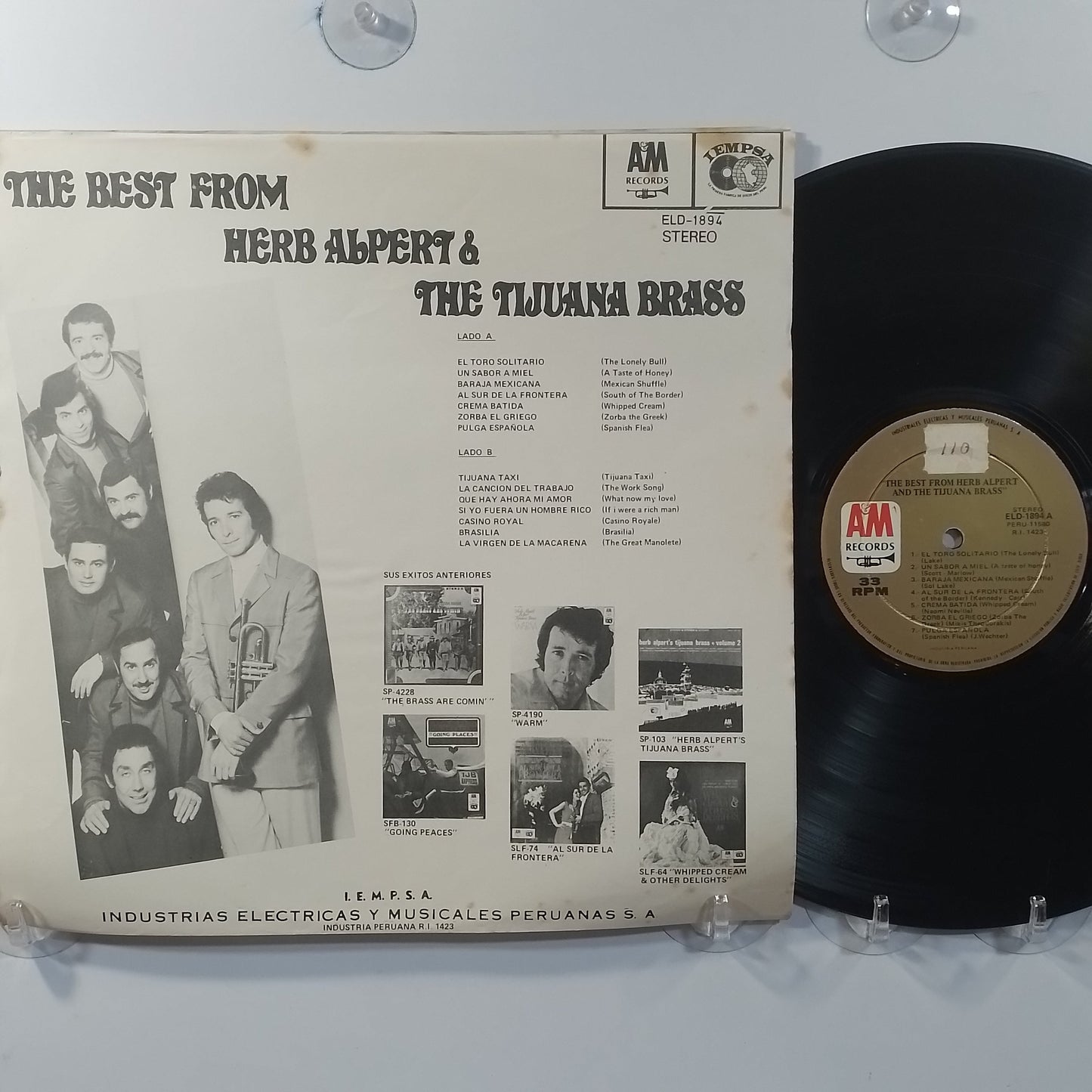 lp herg alpert & the tijuana brass the best from made peru 1970 jazz latin pop
