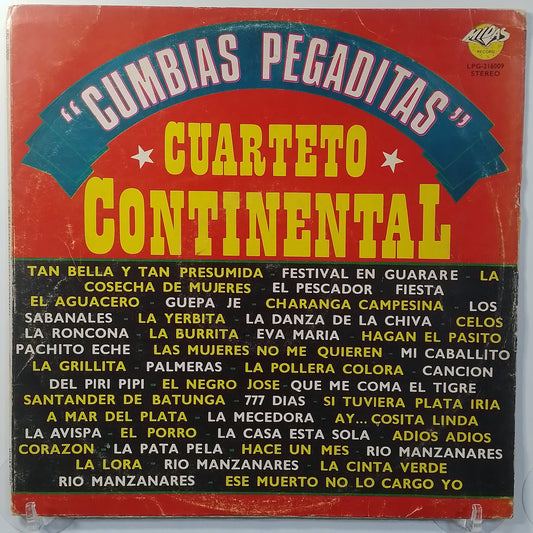 lp Cuarteto Continental Cumbias Pegaditas vol 1 made peru 1984 latin cumbia