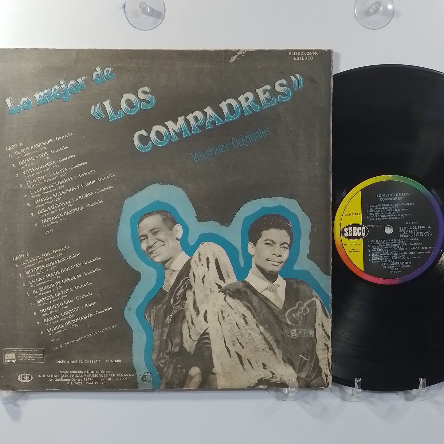 lp Los Compadres Lo Mejor De Los Compadres Versiones Originales made peru 1984 latin guaracha bolero