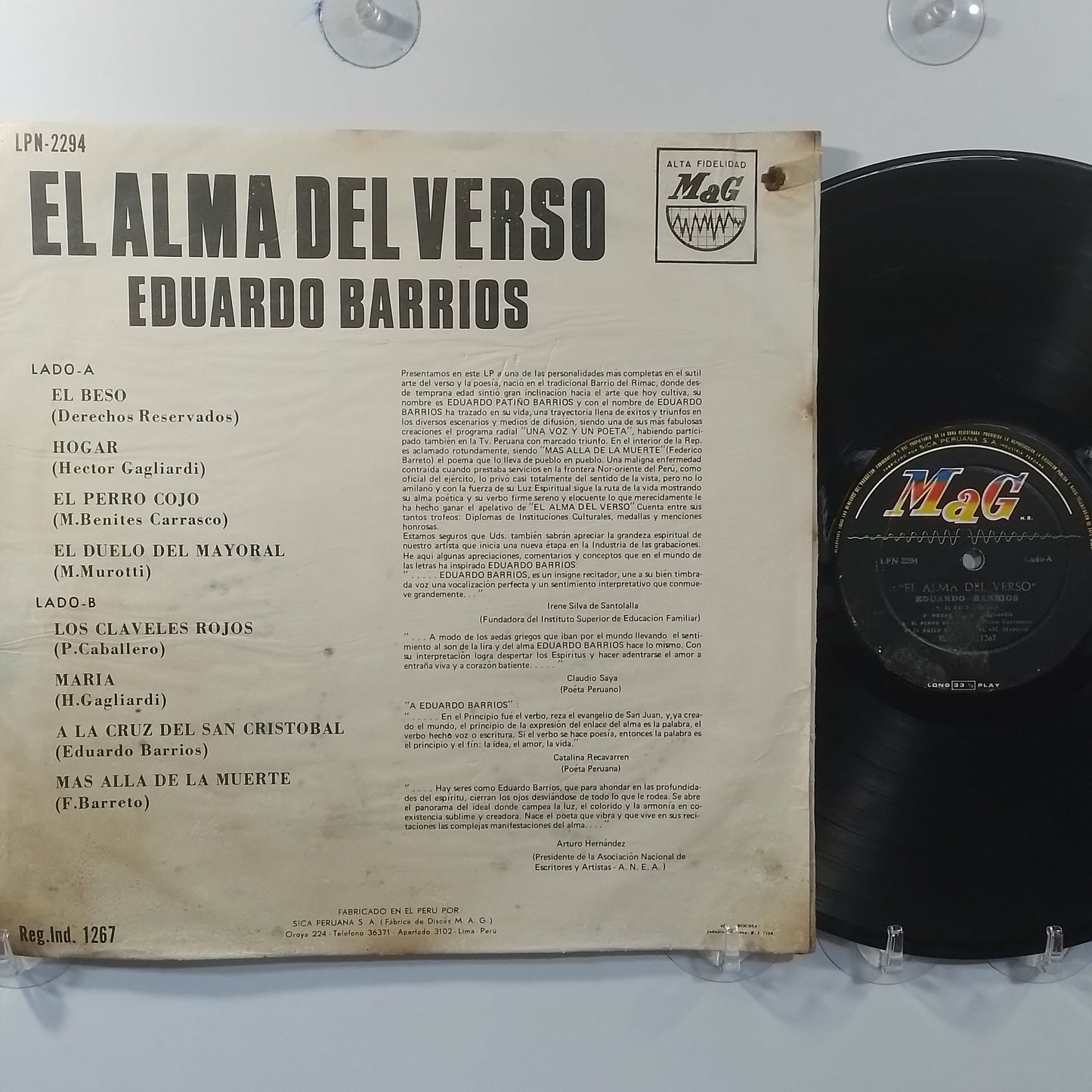 lp eduardo barrios el alma del verso made peru 1965 poema