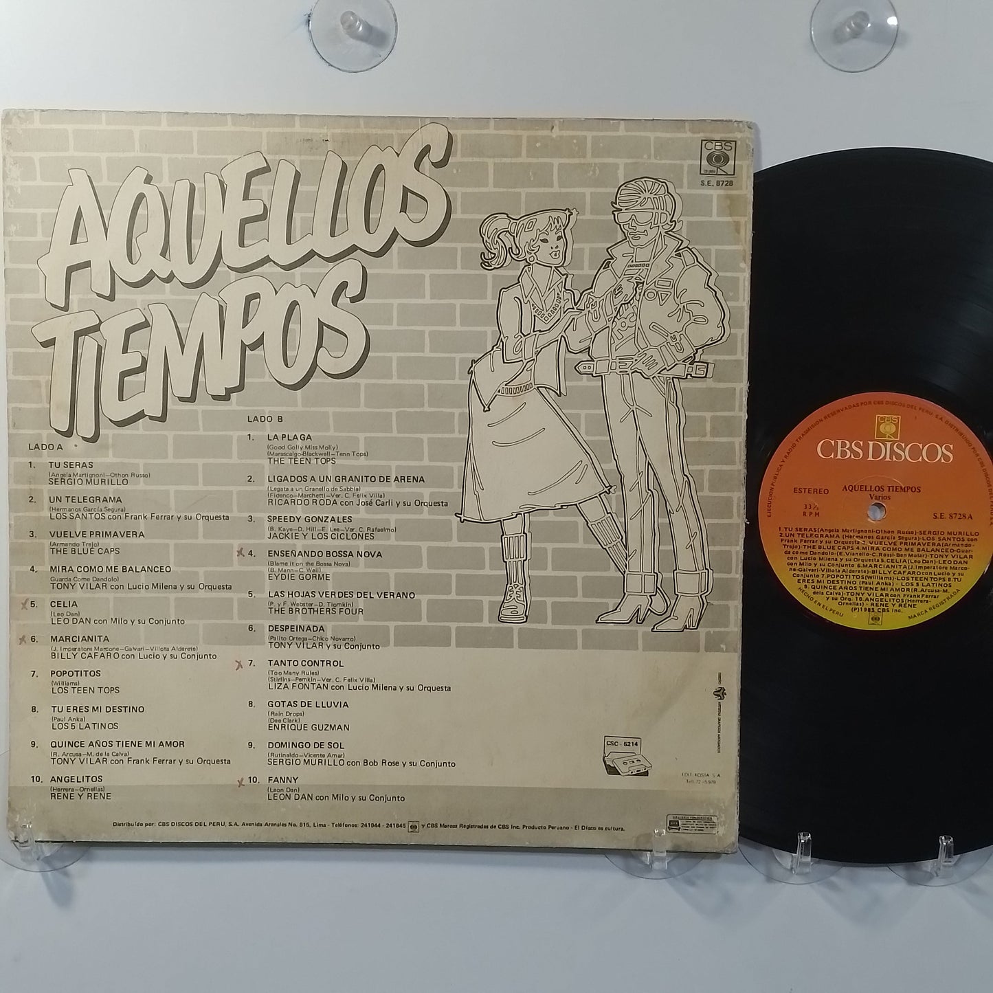 lp aquellos tiempos the teen tops the blue caps varios made peru 1985 latin rock