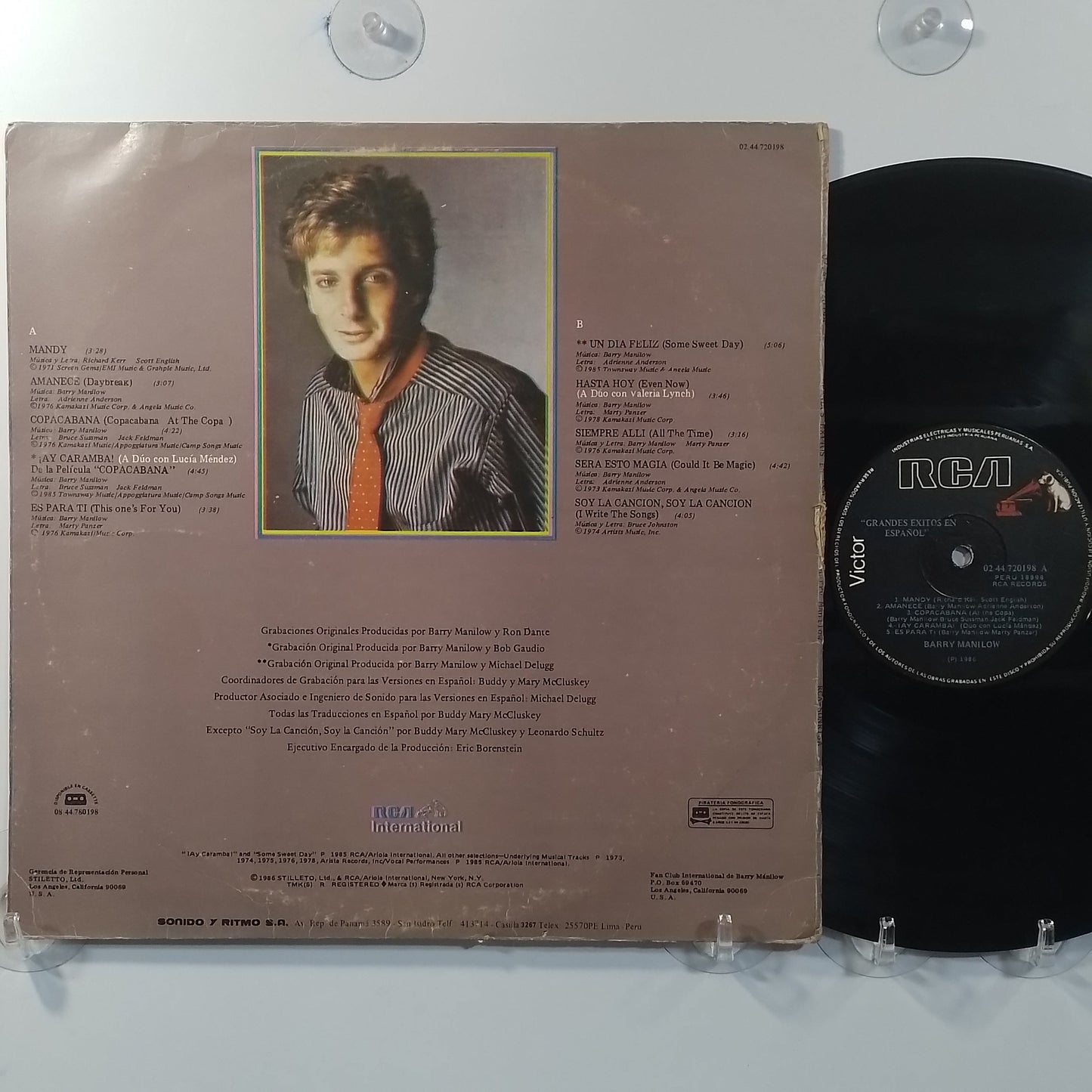 lp Barry Manilow Grandes Exitos en Español made peru 1986 latin pop
