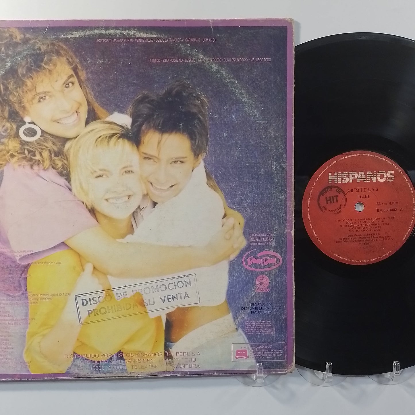 lp Flans 20 Millas made peru 1987 promocional pop latin