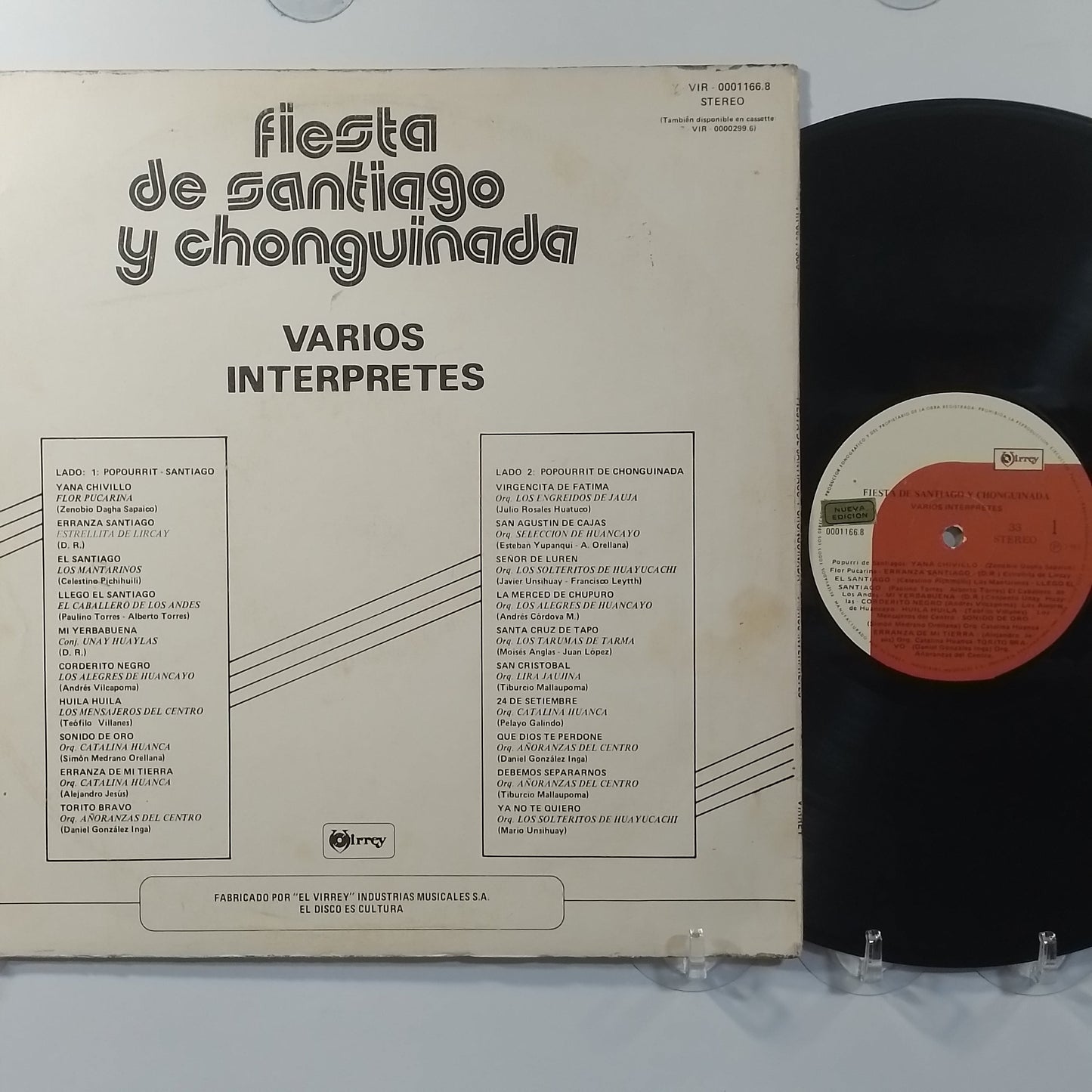lp fiesta de santiago y chonguinada flor pucarina estrellita de lircay los mantarinos varios made peru 1982 huayno folk