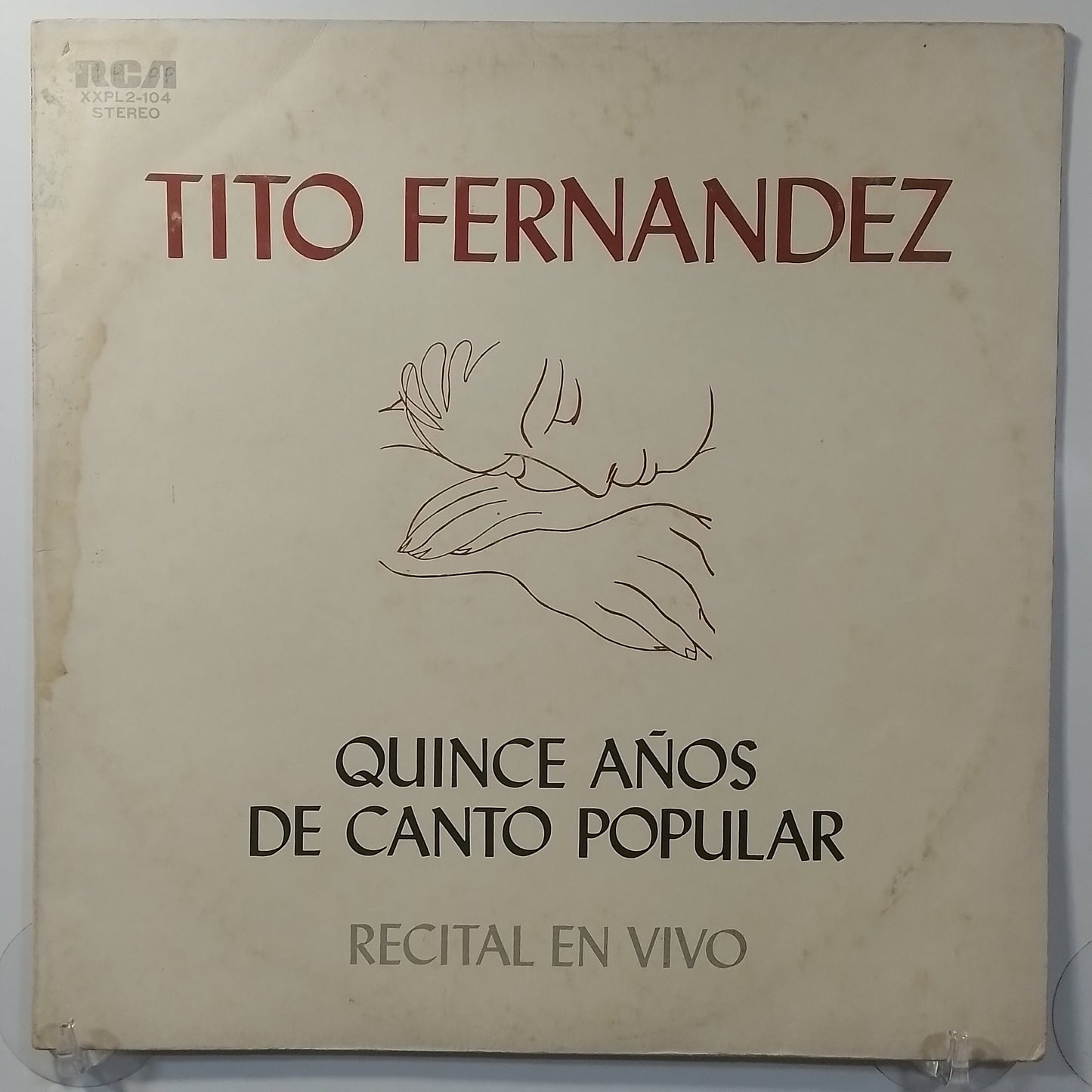 x2 lp Tito Fernandez Quince Años De Canto Popular Recital En Vivo made chile 1978 gatefold nueva cancion folk