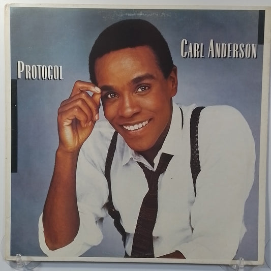 lp Carl Anderson Protocol made usa 1985 promocional con insert funk soul
