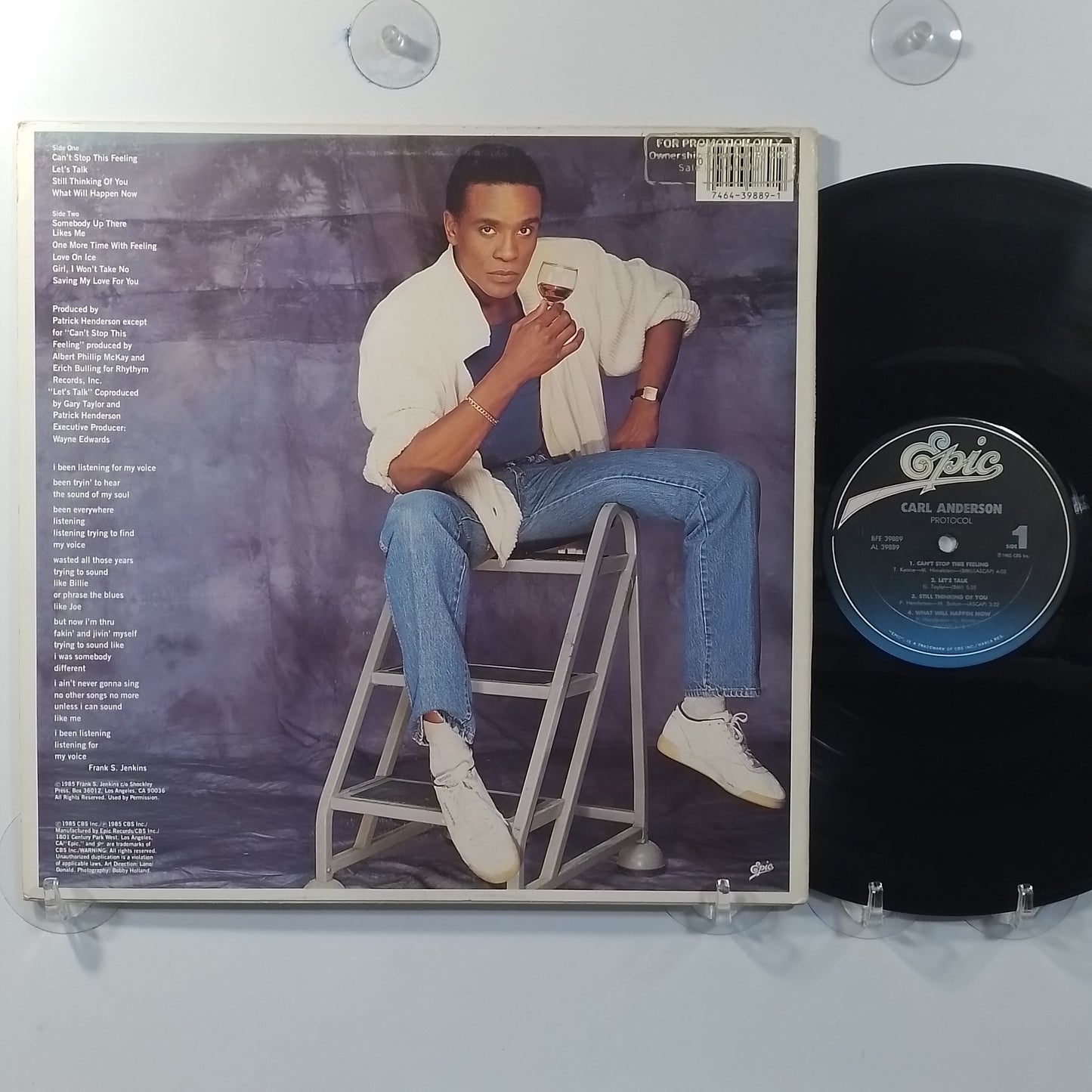 lp Carl Anderson Protocol made usa 1985 promocional con insert funk soul