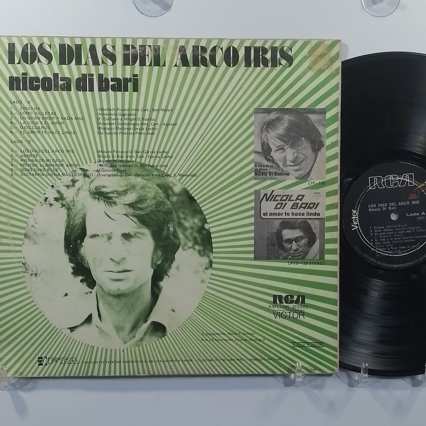 lp Nicola Di Bari Los Dias Del Arco Iris made peru 1973 balada latin