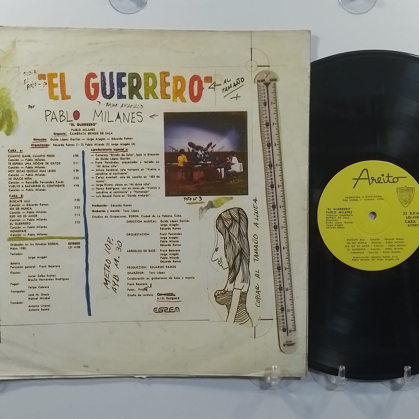 lp Pablo Milanes El Guerrero made cuba 1983 latin nueva trova
