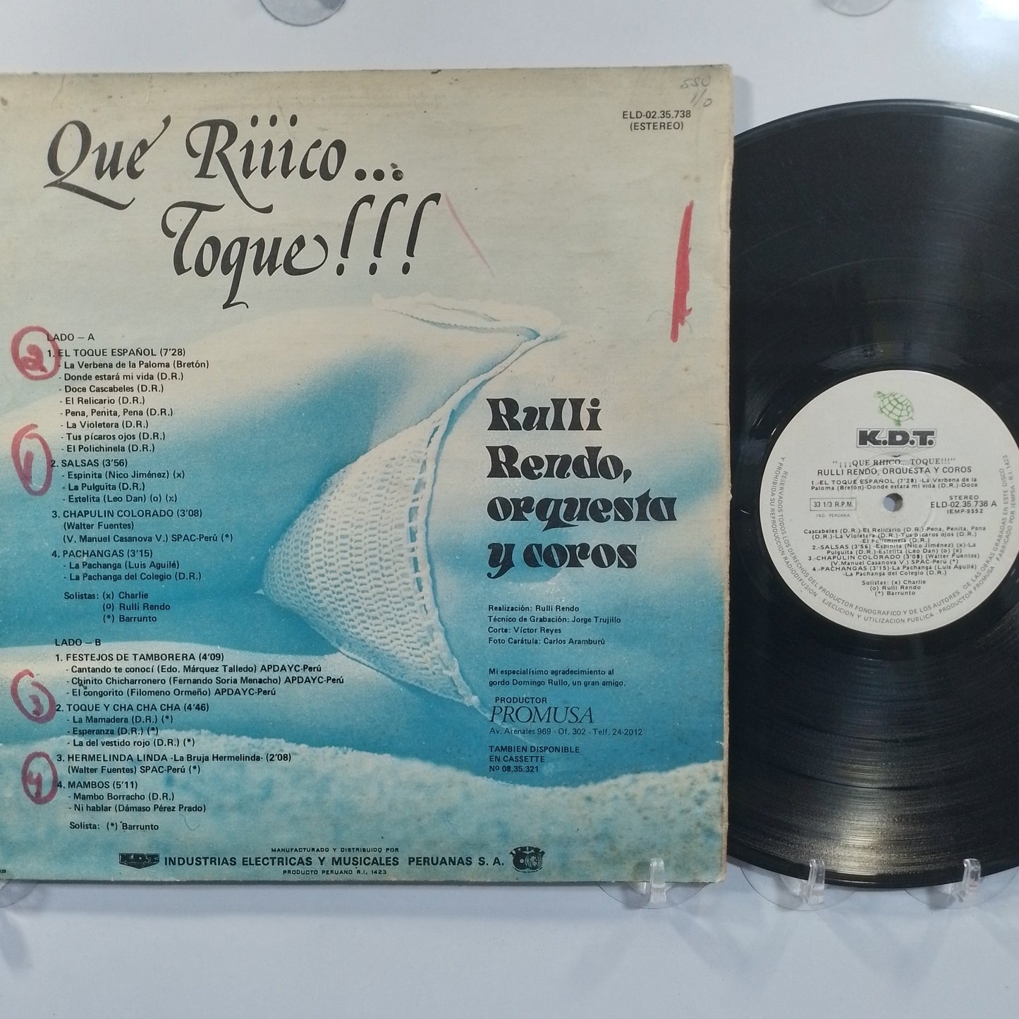 lp Rulli Rendo Orquesta y Coros Que Rico Toque made peru 1980 tropical latin