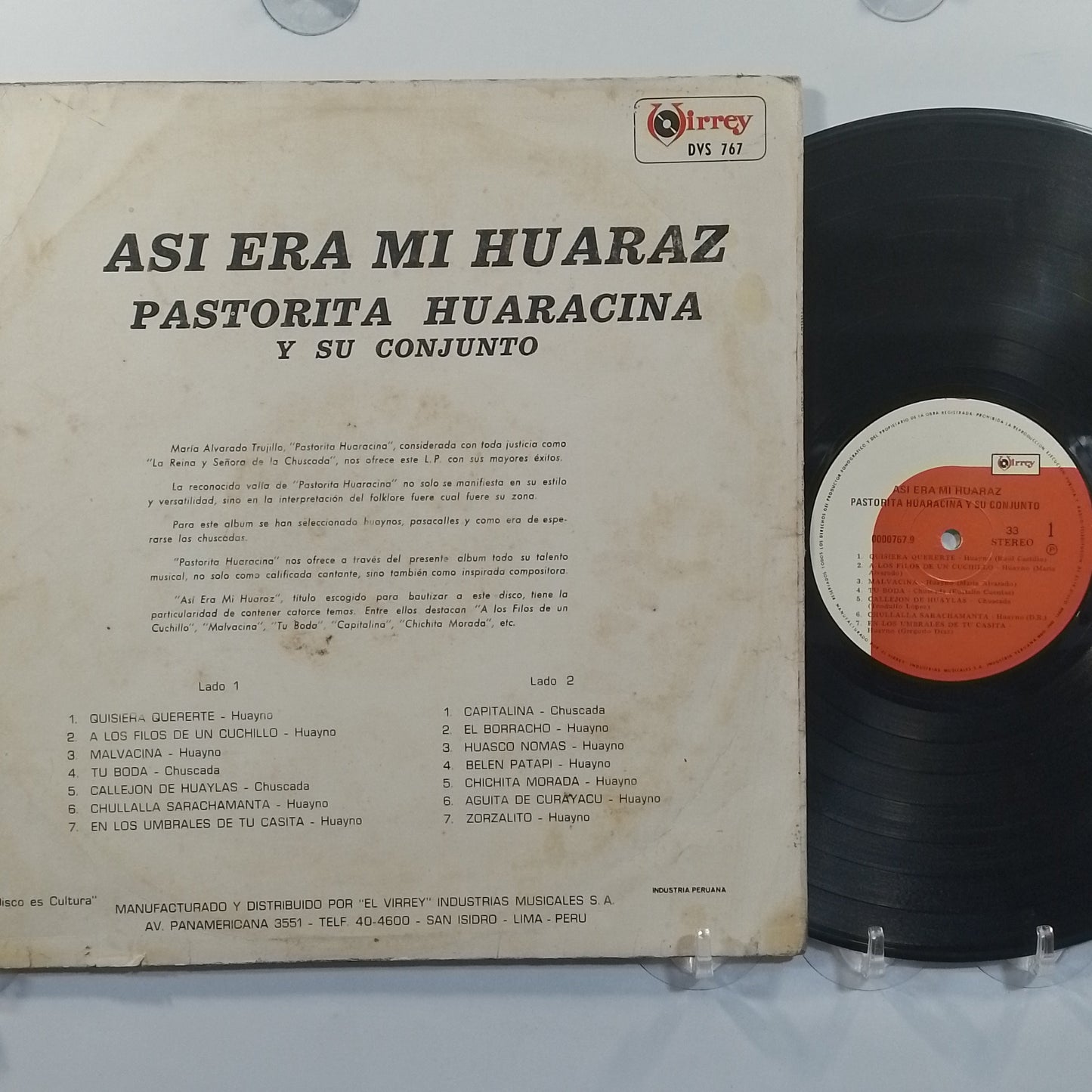 lp La Pastorita Huaracina Asi Era Mi Huaraz made peru 1971 huayno folk