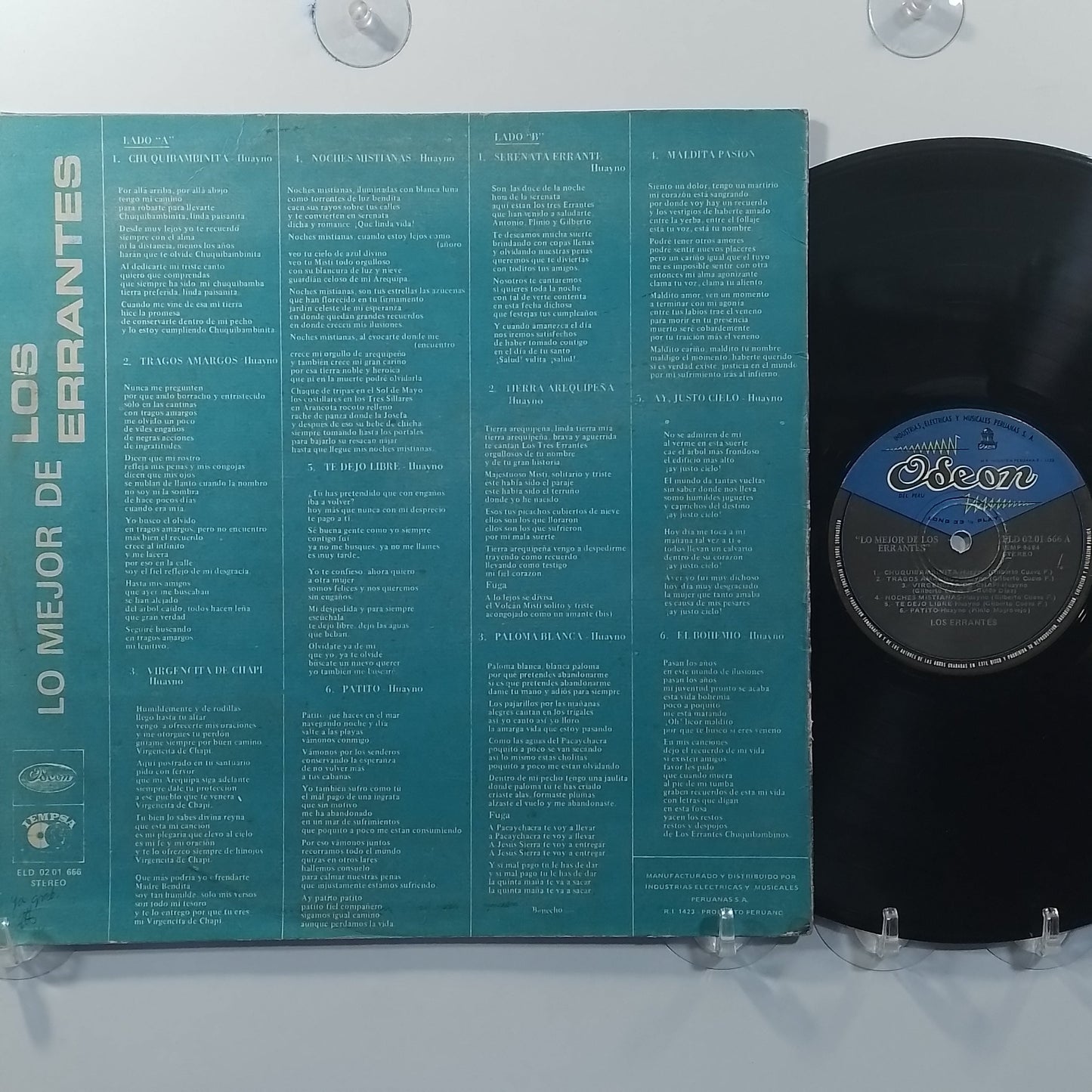 lp Los Errantes Lo Mejor De Los Errantes made peru 1978 huayno folk