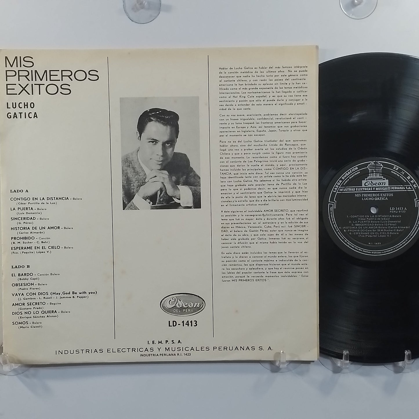lp Lucho Gatica Mis Primeros Exitos made peru 1964 latin bolero