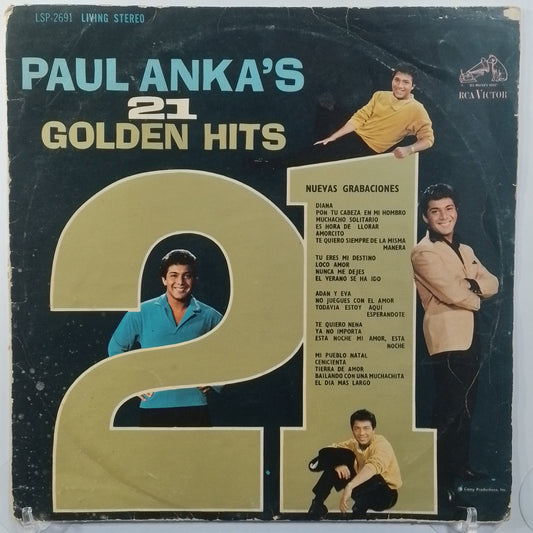 lp Paul Anka Paul Anka Y Sus 21 Discos De Oro made peru 1963 pop