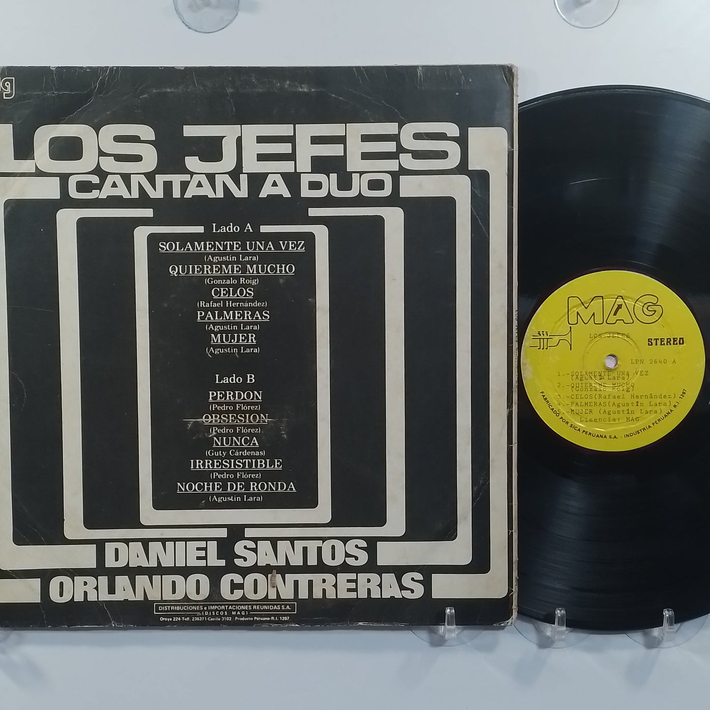 lp Daniel Santos Orlando Contreras Los Jefes Cantan A Duo made peru 1981 bolero latin