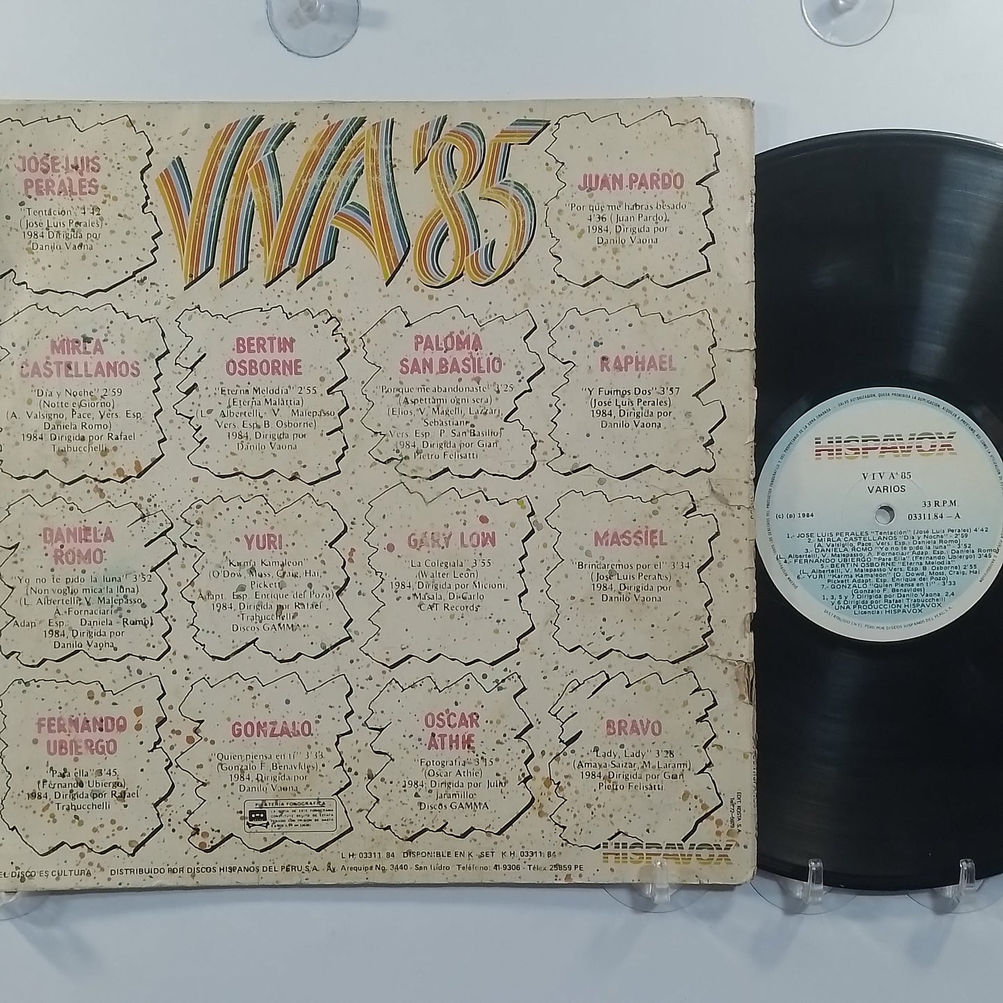 lp Viva 85 Jose Luis Perales Raphael Daniela Romo varios made peru 1984 latin pop