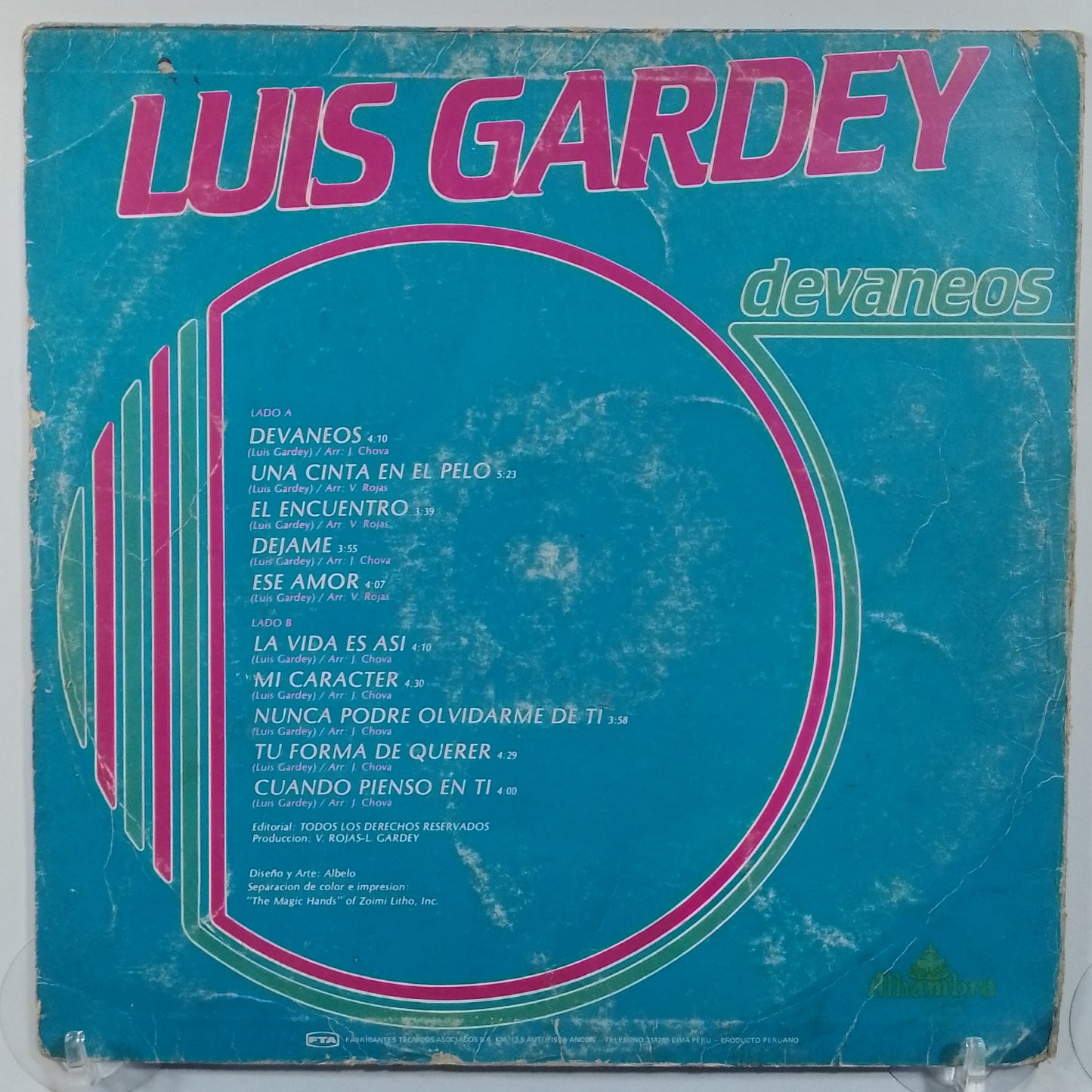 lp Luis Gardey Devaneos made peru 1981 latin pop