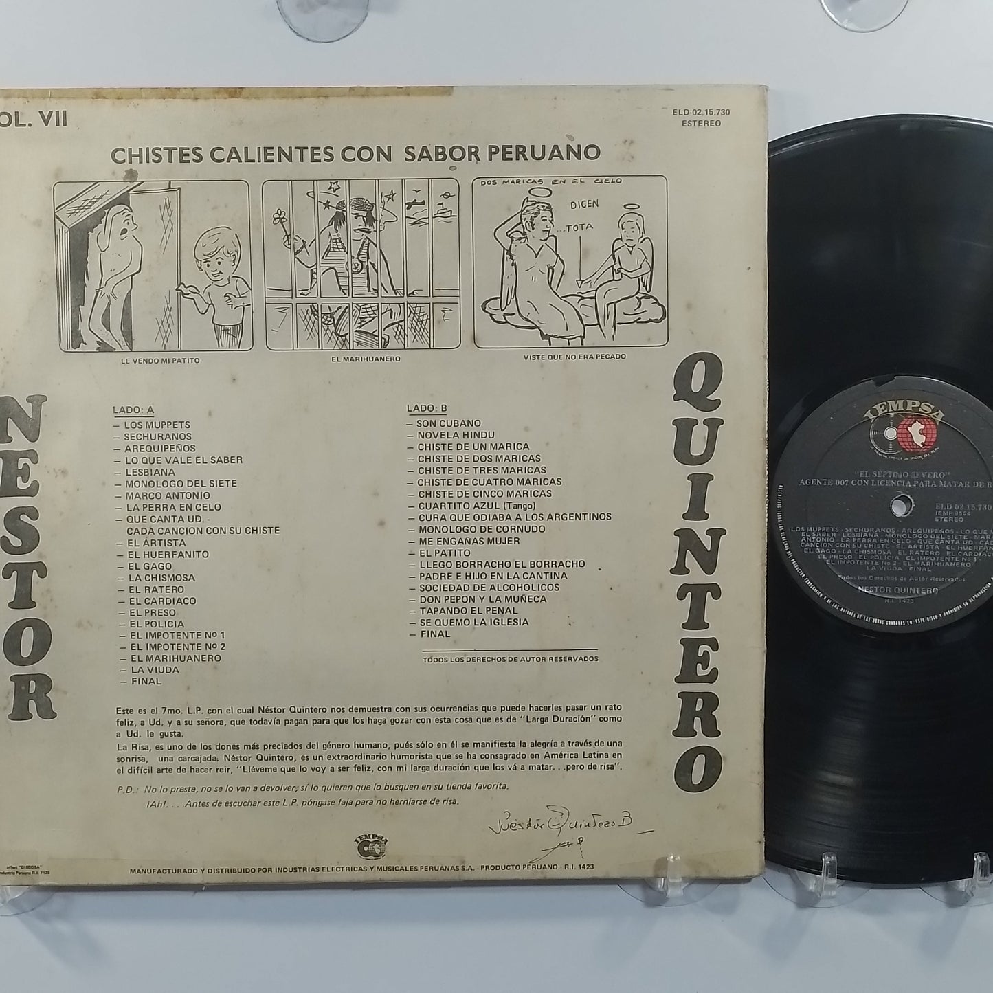 lp Nestor Quintero El Septimo Severo made peru 1979 comedia