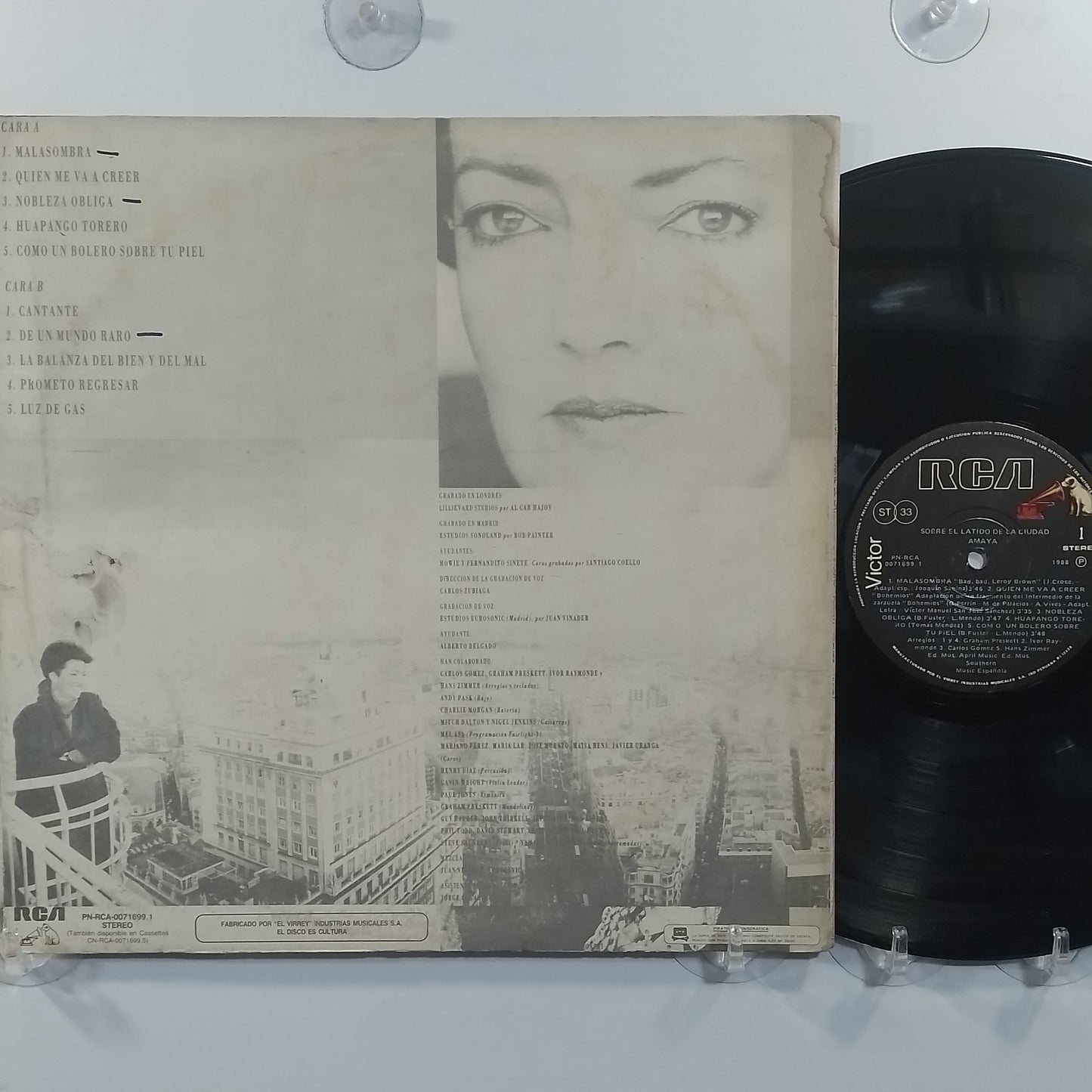 lp Amaya Sobre El Latido De La Ciudad made peru 1988 con insert latin pop