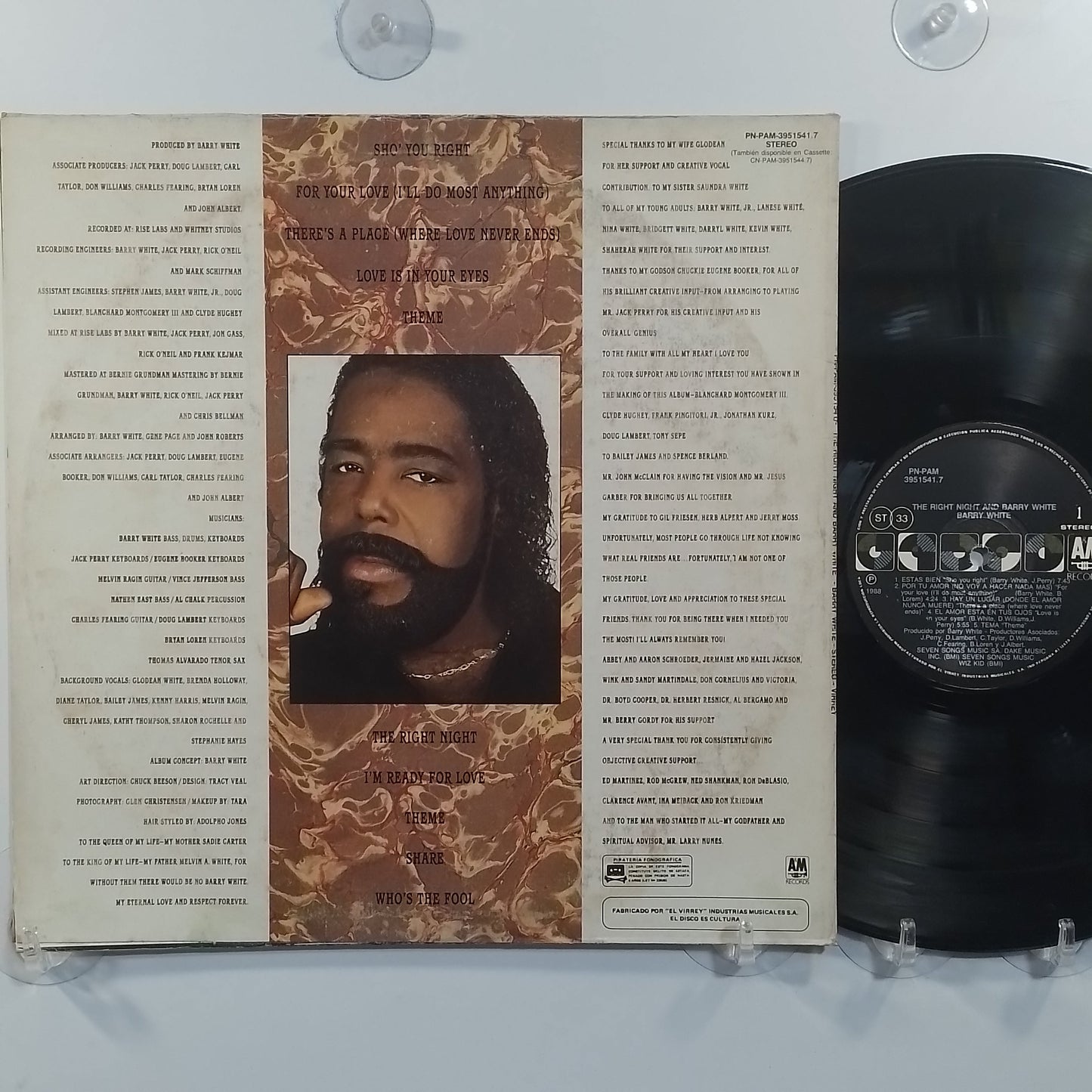 lp Barry White The Right Night & Barry White made peru 1988 funk soul
