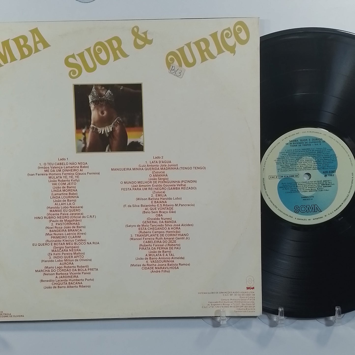 lp Sambalivre Samba Suor E Ouriço Vol 6 made brasil 1986 latin samba