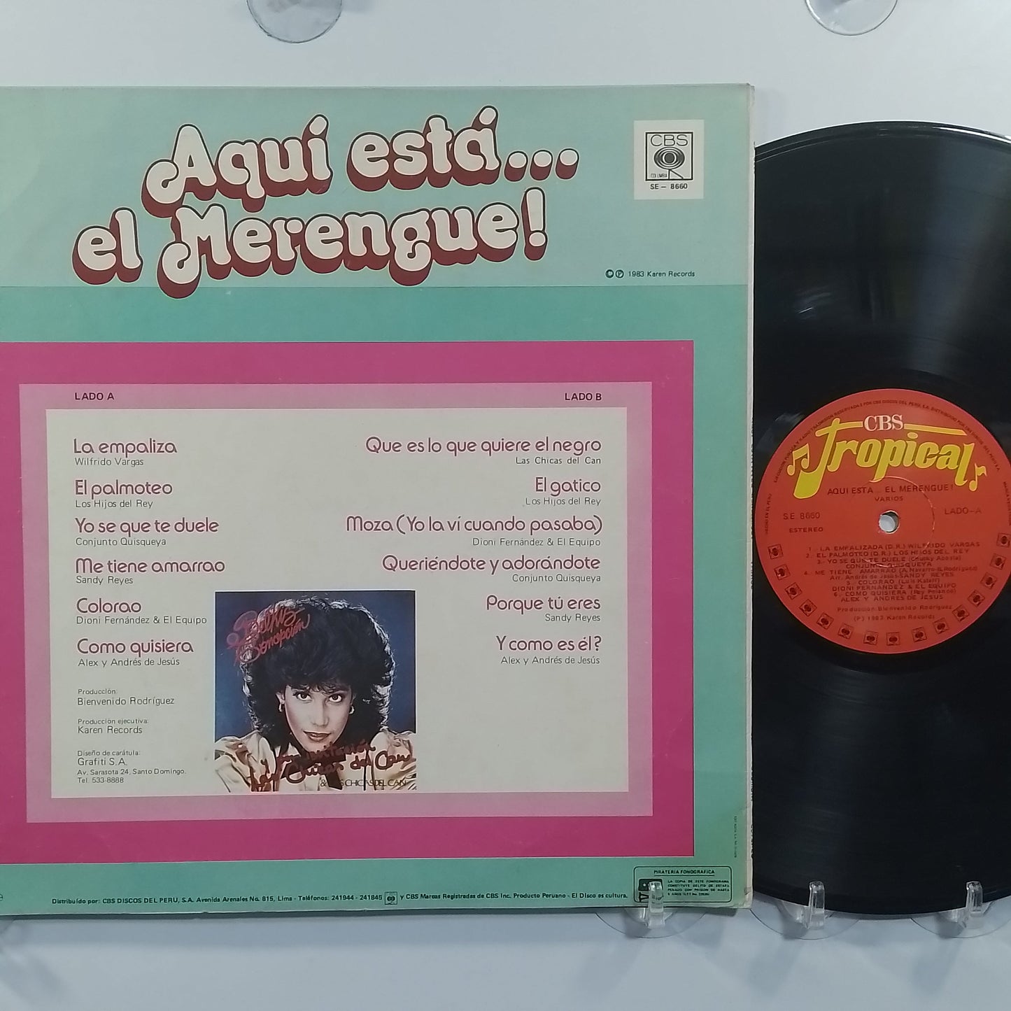 lp Aqui Esta El Merengue Wilfrido Vargas Las Chicas Del Can Sandy Reyes varios made peru 1983 latin merengue