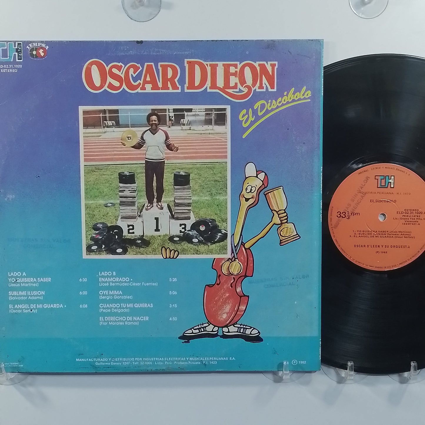 lp Oscar D Leon El Discobolo made peru 1982 promocional salsa