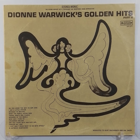 lp Dionne Warwick Dionne Warwick's Golden Hits Part 2 made usa 1970 funk soul