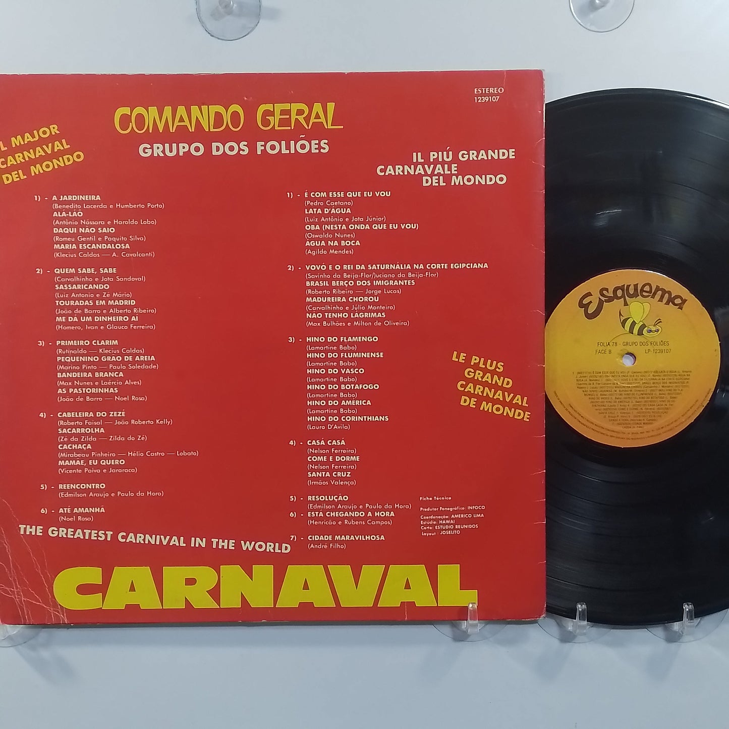lp Grupo Dos Foliões Folia 78 Comando Geral made brasil 1977 samba folk