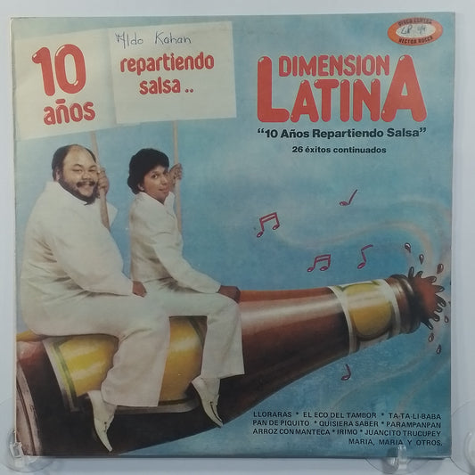lp Dimension Latina 10 Años Repartiendo Salsa made peru 1984 salsa