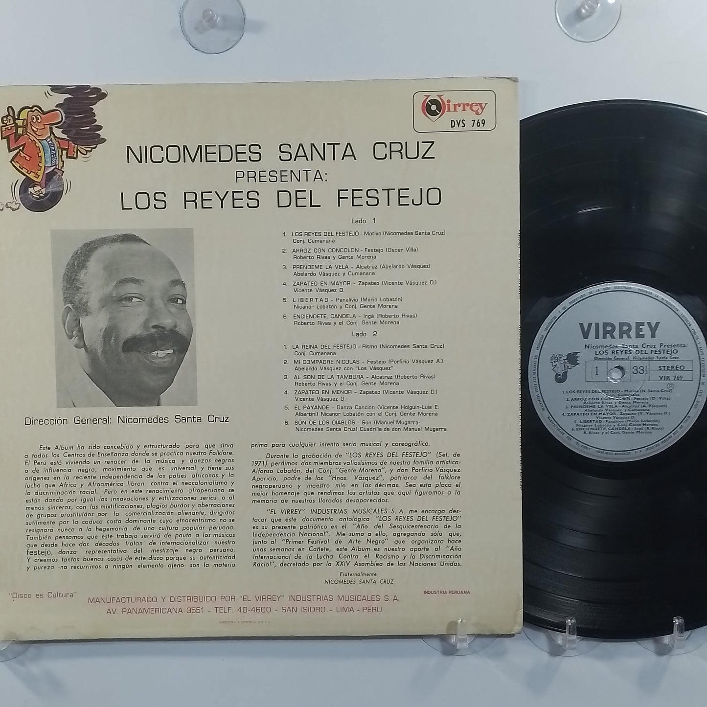 lp Nicomedes Santa Cruz Los Reyes Del Festejo made peru 1971 afro lando folk