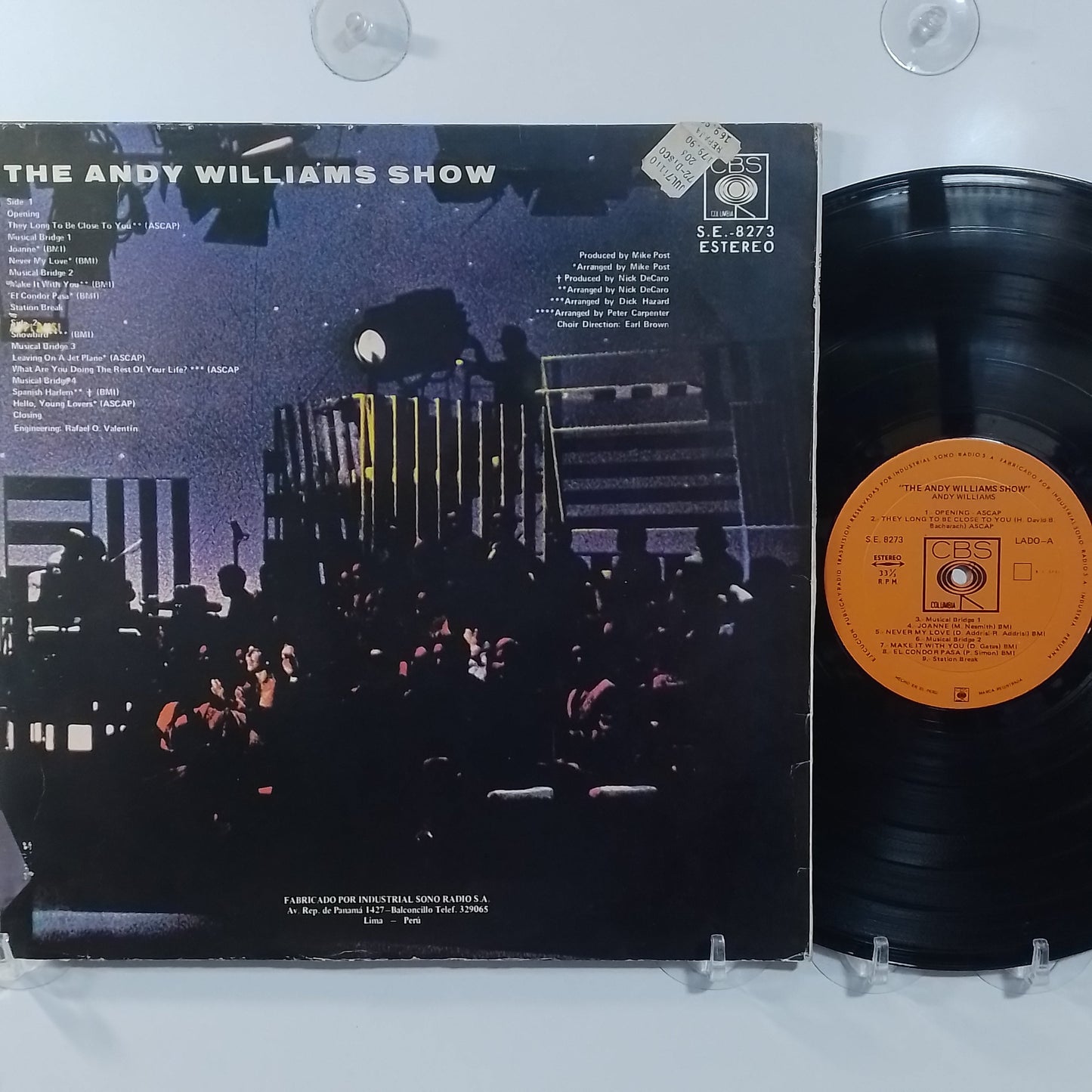 lp Andy Williams The Andy Williams Show made peru 1970 pop rock